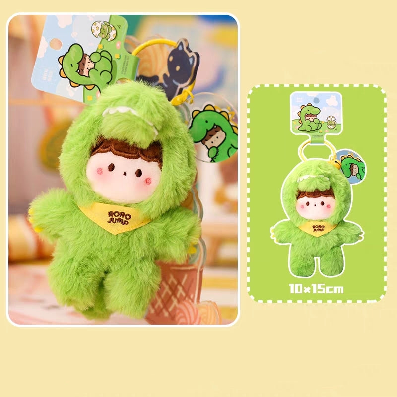 RoRo Jump Cute Plush keychain Series TOY Figure Ornement Gift PVC Doll A PCS For use 15 years old or above.