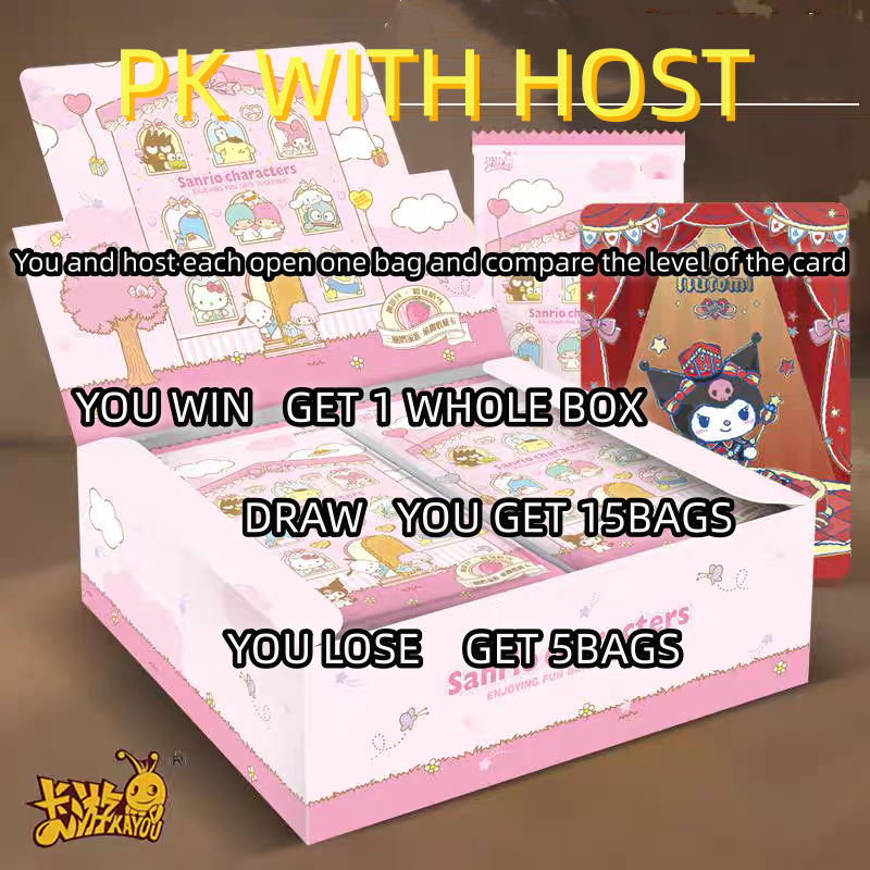 KAYOU Sanrio Warm Winter Sunny Snow PLan 2 Series cards Photo card Mystery box unboxing bag Flash Cards 1 whole box 120pcs 30bags Include Party