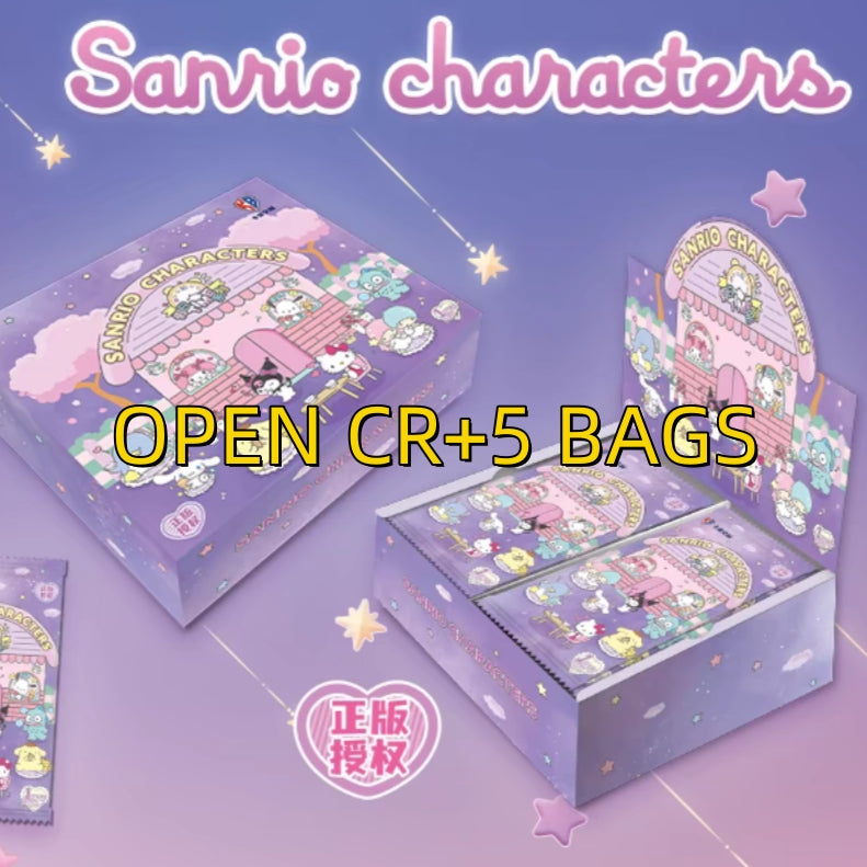 KABAO Sanrio Plan 1 V4 Series Photo cards 1 whole box 36bags 108pcs cards Mystery cards game unboxing bag Flash Cards 1 whole box 20bags 80pcs cards Include Party