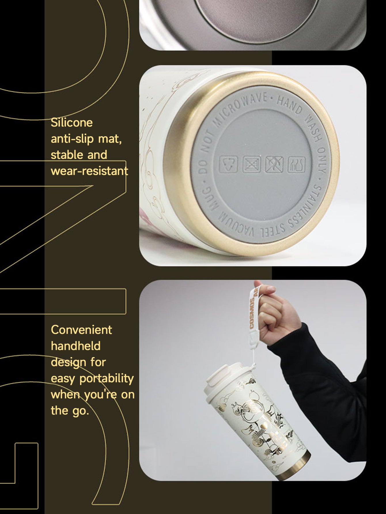【COSMOS】 Interstellar Bear Insulated Cup 500ml (“LONG” Cup)