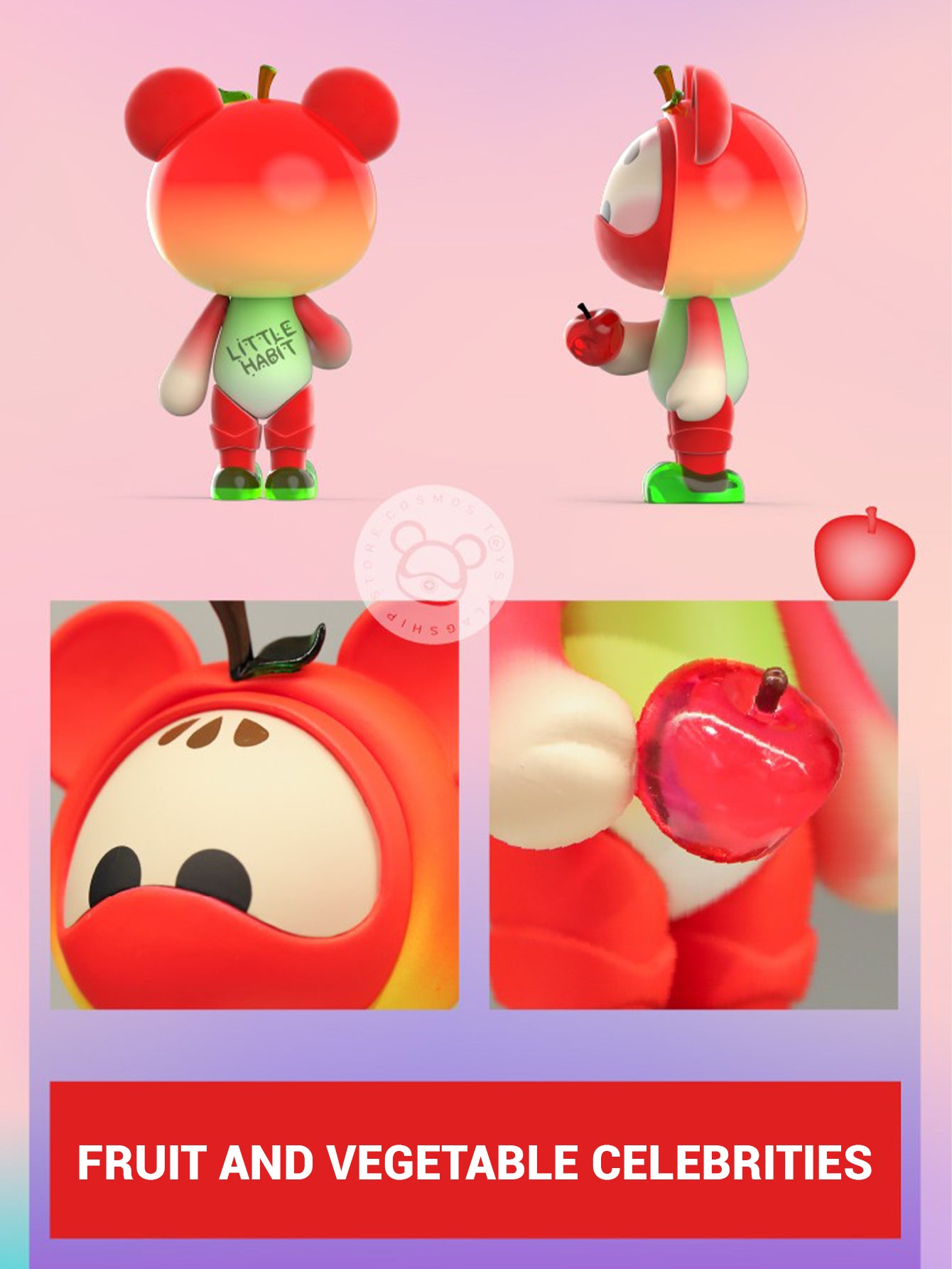 【COSMOS】  Star Bear  Mini Blind Box Desktop Figurine with Stand – Trendy Gift Toy