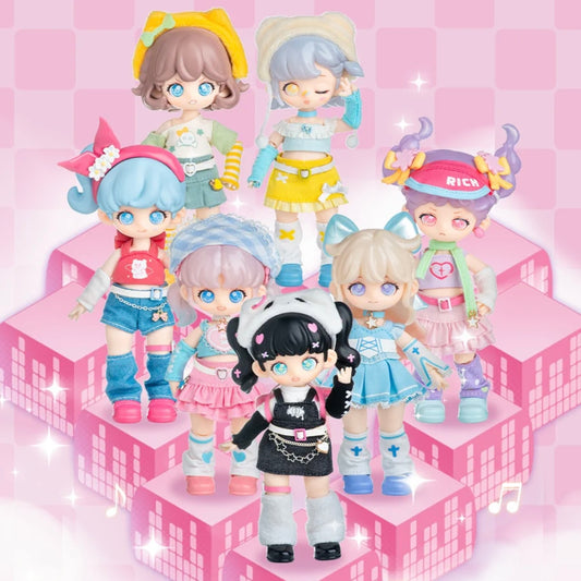 Teennar Campus Idol BJD Series TOY Figure Ornement Gift PVC Doll 6PCS 1SET For use 15 years old or above.