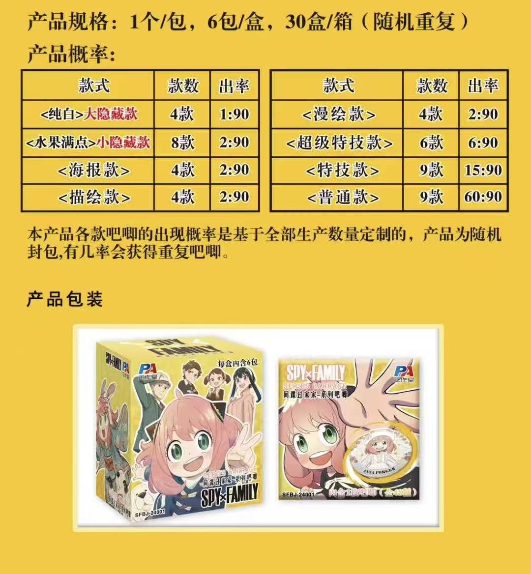 Mystery Box - SPYXfamily collection cards