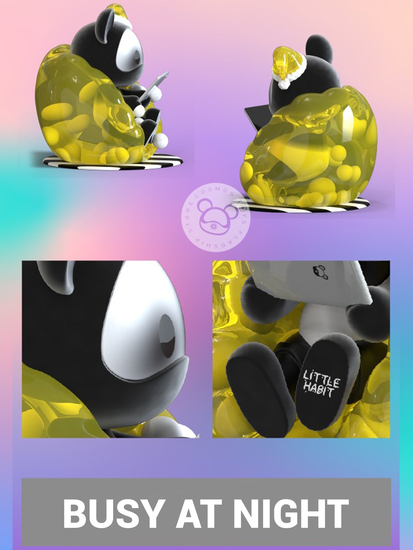 【COSMOS】  Star Bear  Mini Blind Box Desktop Figurine with Stand – Trendy Gift Toy