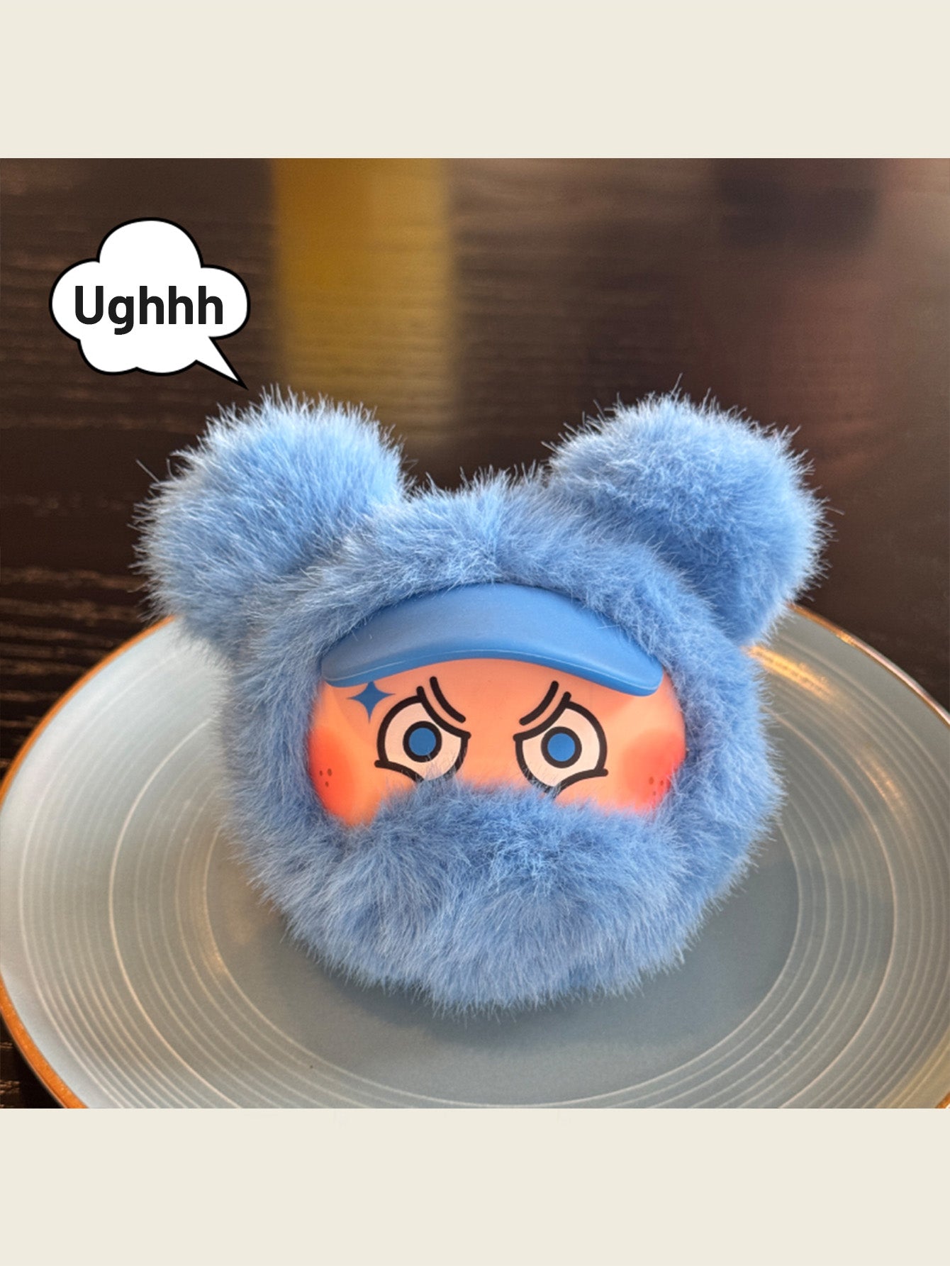 COSMOS XIN JI XIONG Interstellar Bear Emoji Pendant Adorably Trendy Plush Charm for Necklaces Keychains High-Quality Material Compact Lightweight