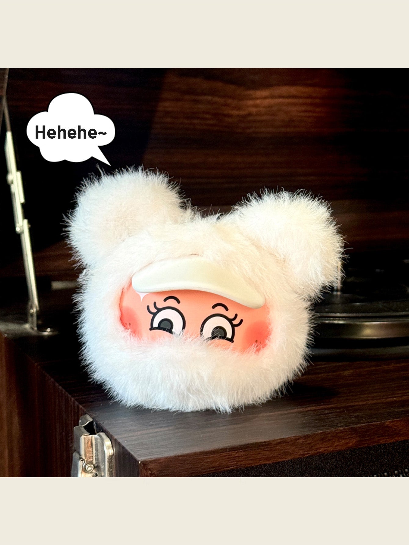 COSMOS XIN JI XIONG Interstellar Bear Emoji Pendant Adorably Trendy Plush Charm for Necklaces Keychains High-Quality Material Compact Lightweight