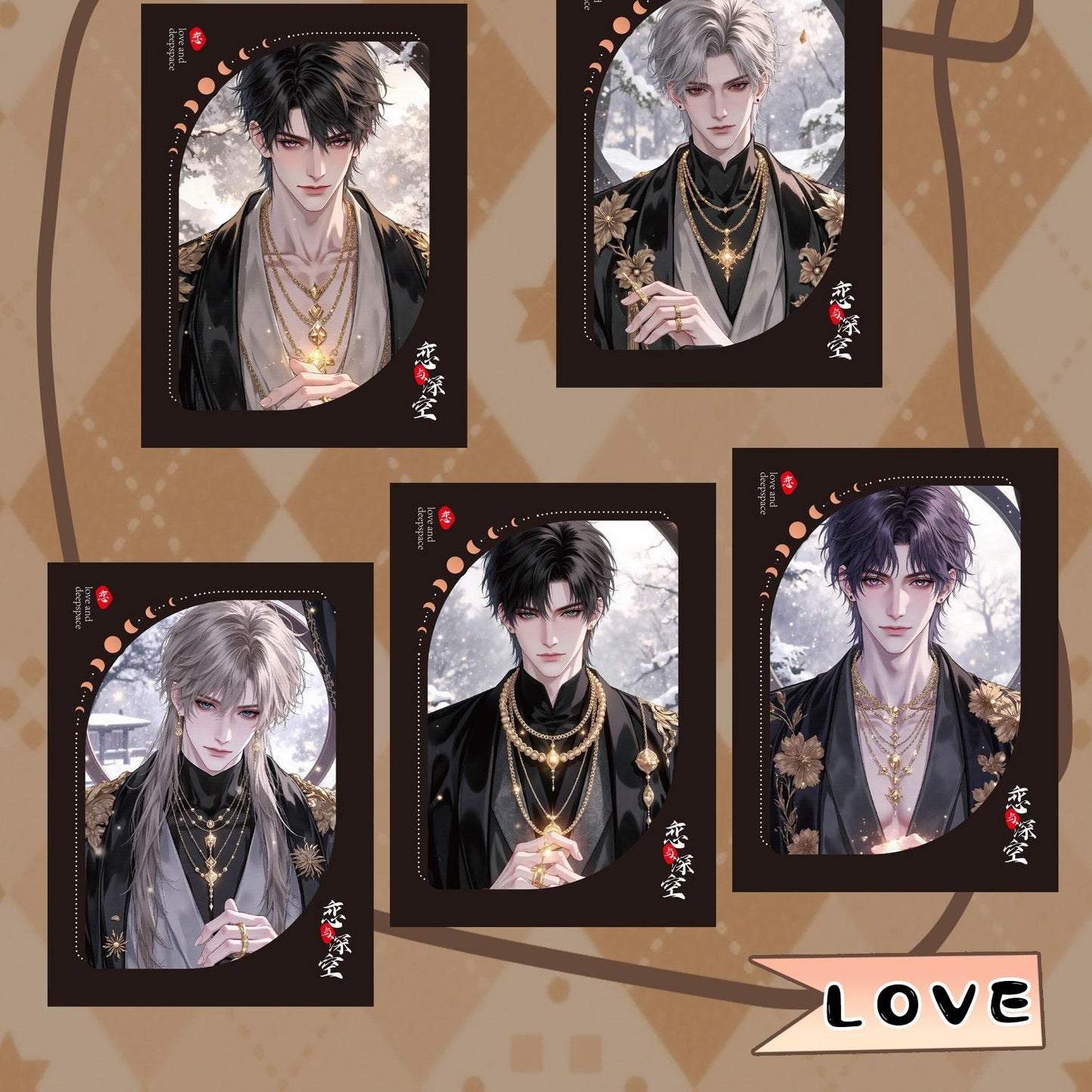 【pai an jiao jue】Love and Deepspace  Collectible Cardssylus rafayel zayne Xavier caleb