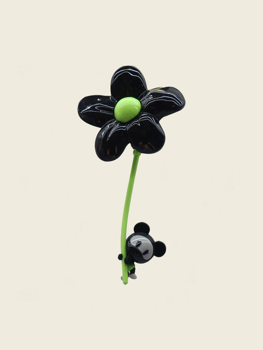 【COSMOS】 Interstellar Bear Fridge Magnet (Here's a Little Red Flower for You)