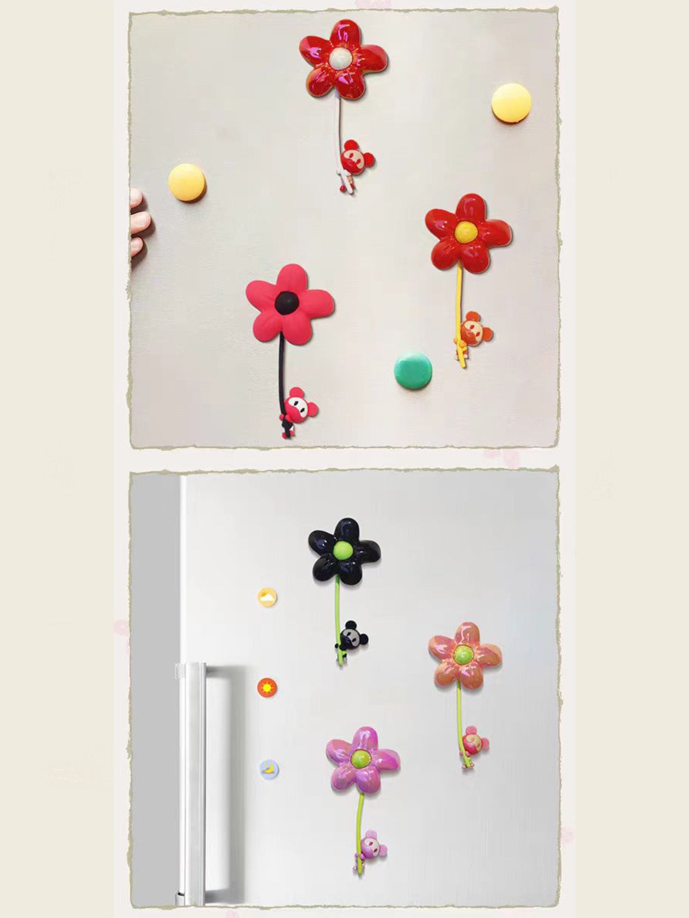 【COSMOS】 Interstellar Bear Fridge Magnet (Here's a Little Red Flower for You)