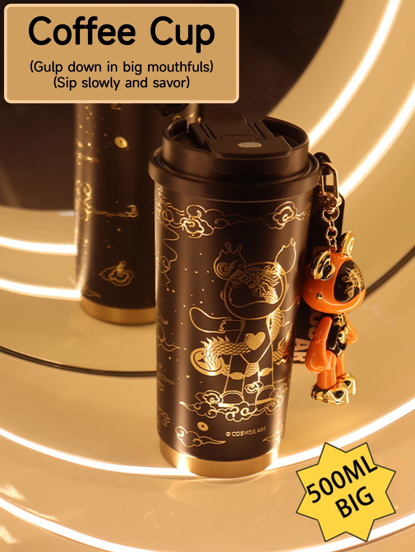 【COSMOS】 Interstellar Bear Insulated Cup 500ml (“LONG” Cup)