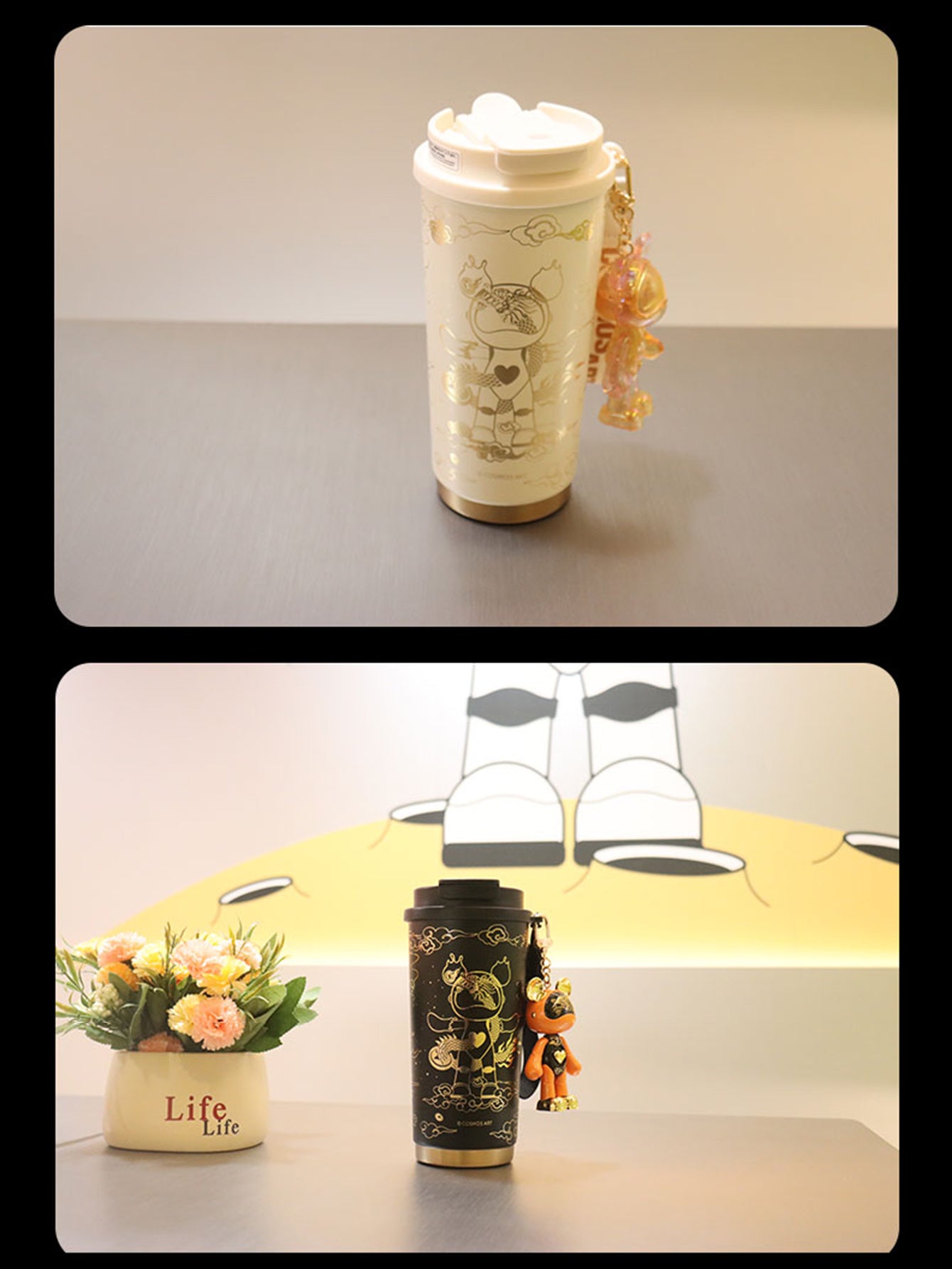 【COSMOS】 Interstellar Bear Insulated Cup 500ml (“LONG” Cup)