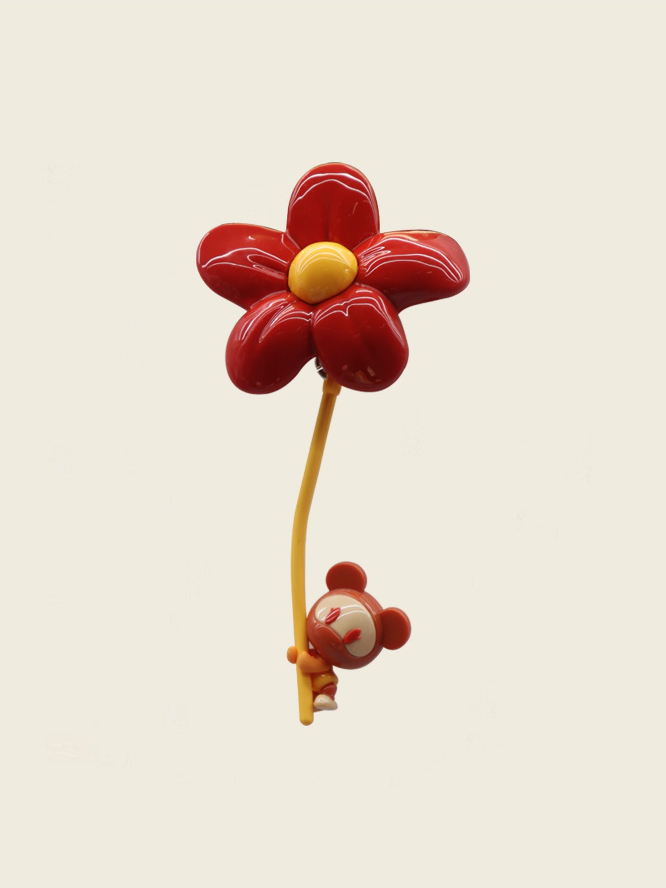 【COSMOS】 Interstellar Bear Fridge Magnet (Here's a Little Red Flower for You)