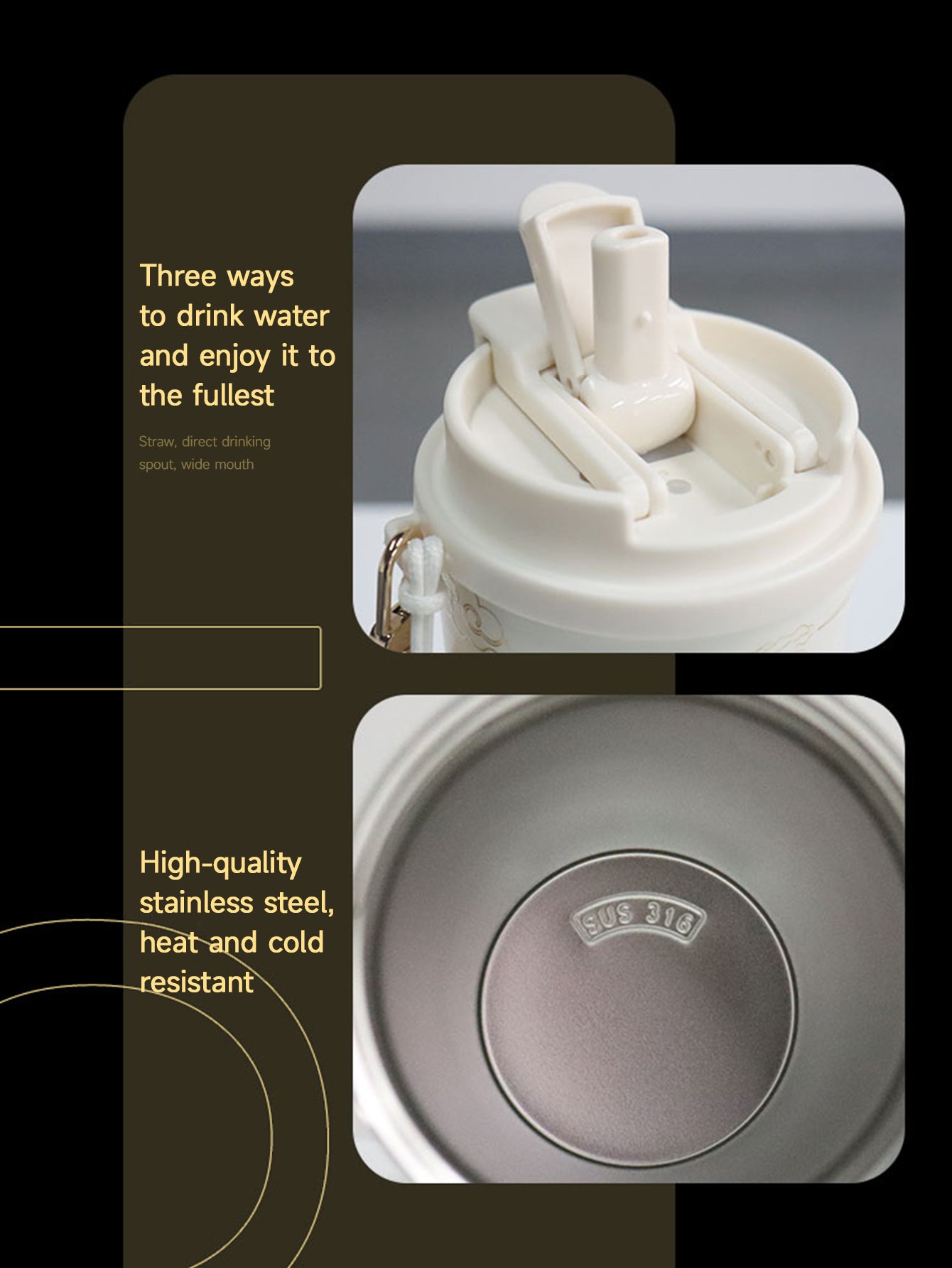 【COSMOS】 Interstellar Bear Insulated Cup 500ml (“LONG” Cup)