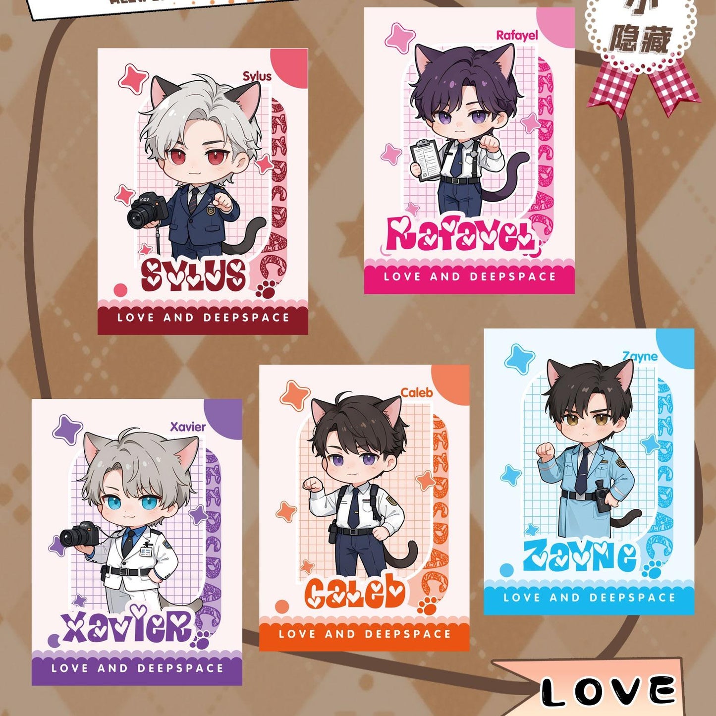 【pai an jiao jue】Love and Deepspace  Collectible Cardssylus rafayel zayne Xavier caleb