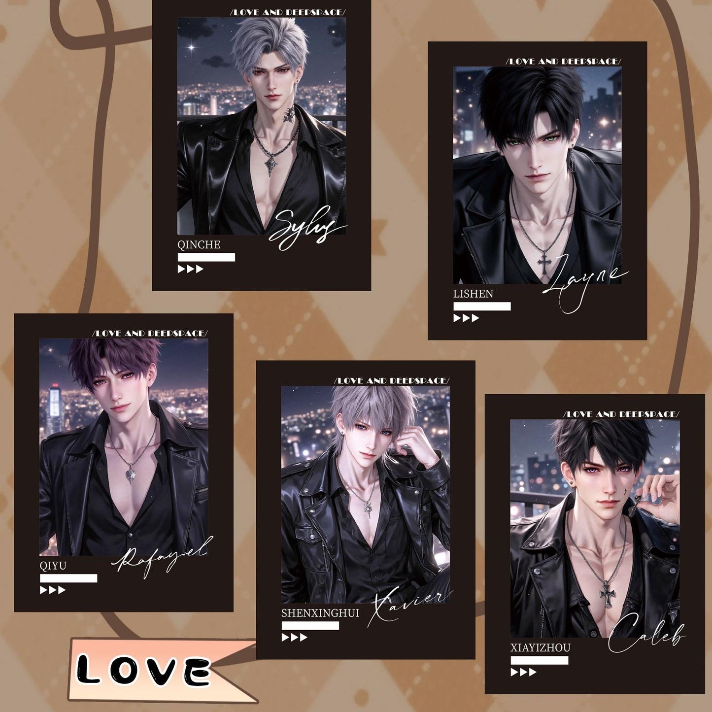 【pai an jiao jue】Love and Deepspace  Collectible Cardssylus rafayel zayne Xavier caleb