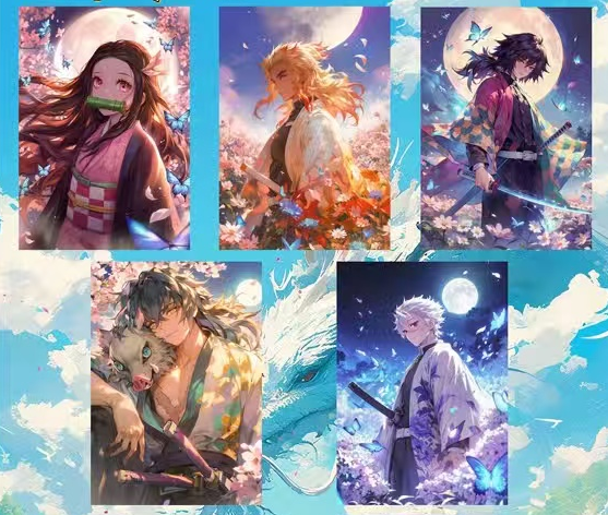 【MI LU】Demon Slayer Collectible Cards with High - quality
