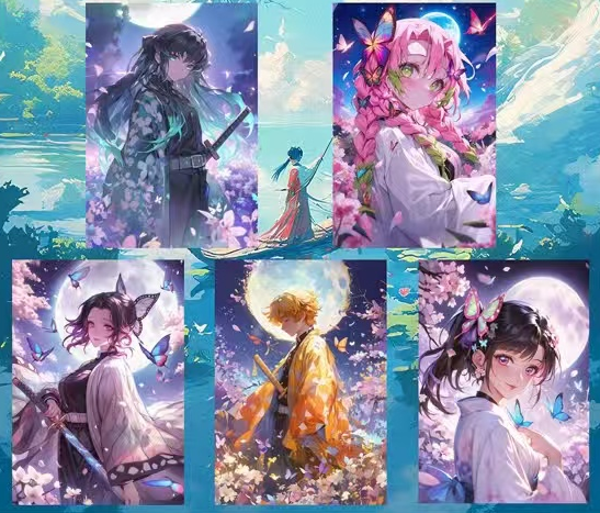 【MI LU】Demon Slayer Collectible Cards with High - quality