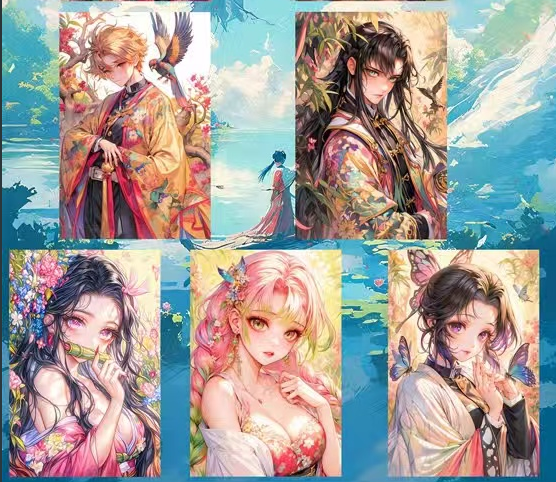 【MI LU】Demon Slayer Collectible Cards with High - quality